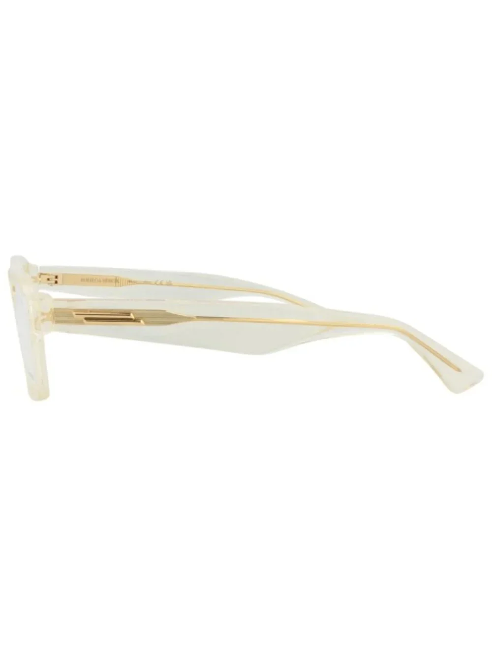 New Bottega Veneta Women's Eyeglasses Square Rectangle Acetate Frame Mens Beige
